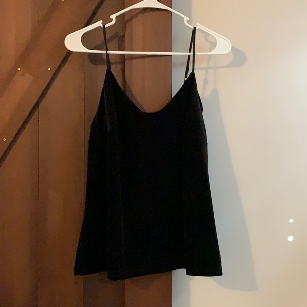 Black velvet tank